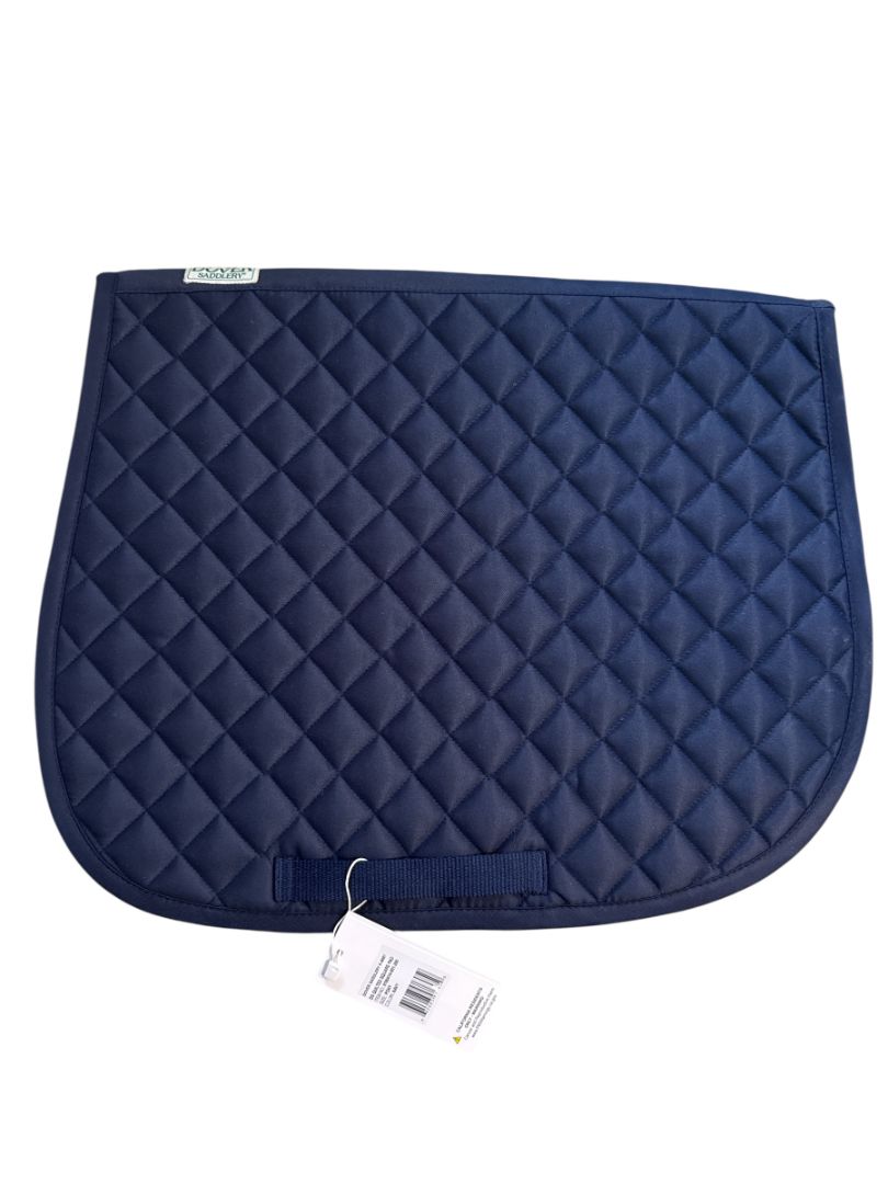 Dover Saddlery Quilted Square Pad - Navy / Pony Size NEW