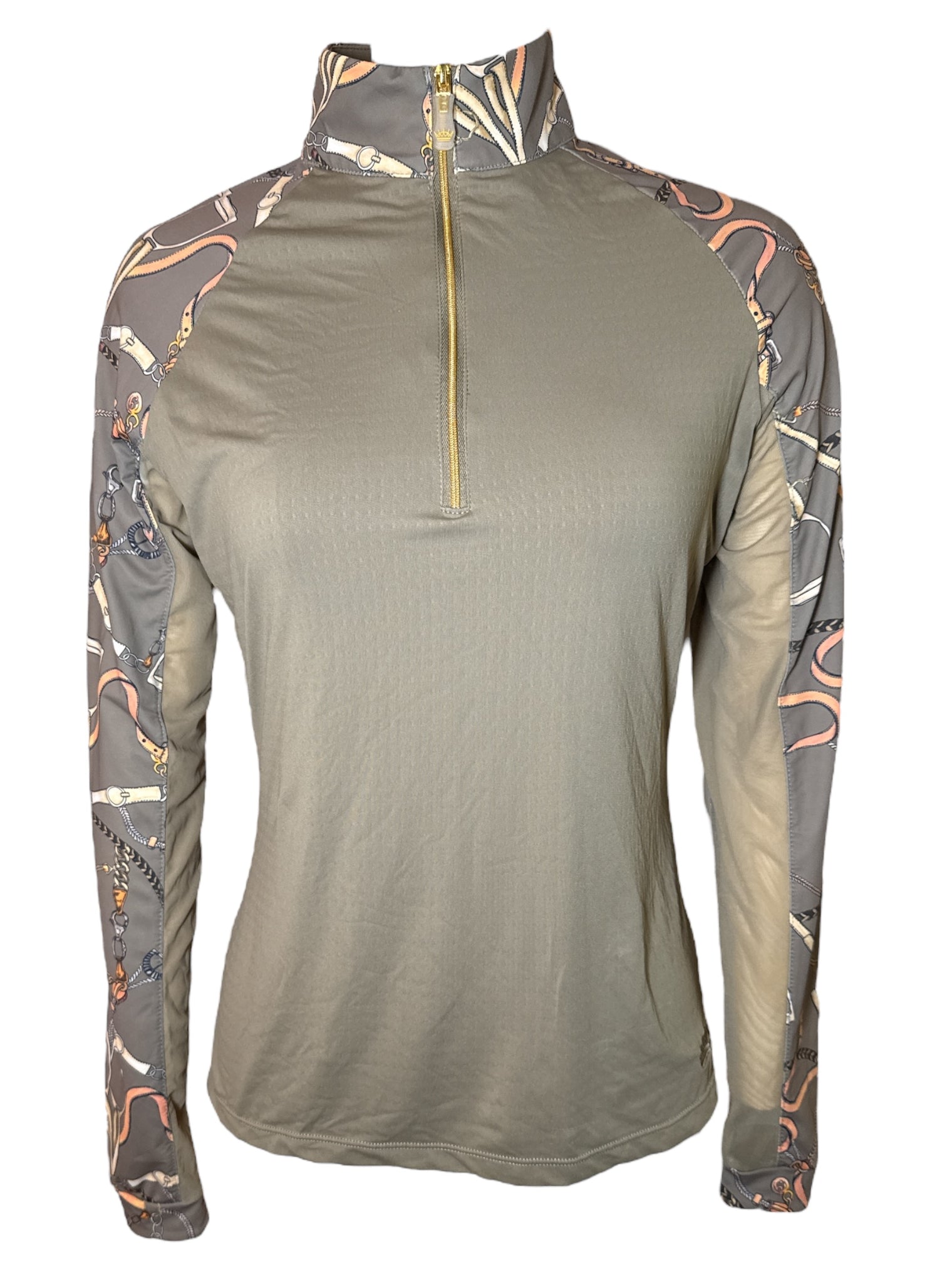 Kastel Denmark Betty Raglan Long Sleeve Sun Shirt - Size Small / Taupe Belts