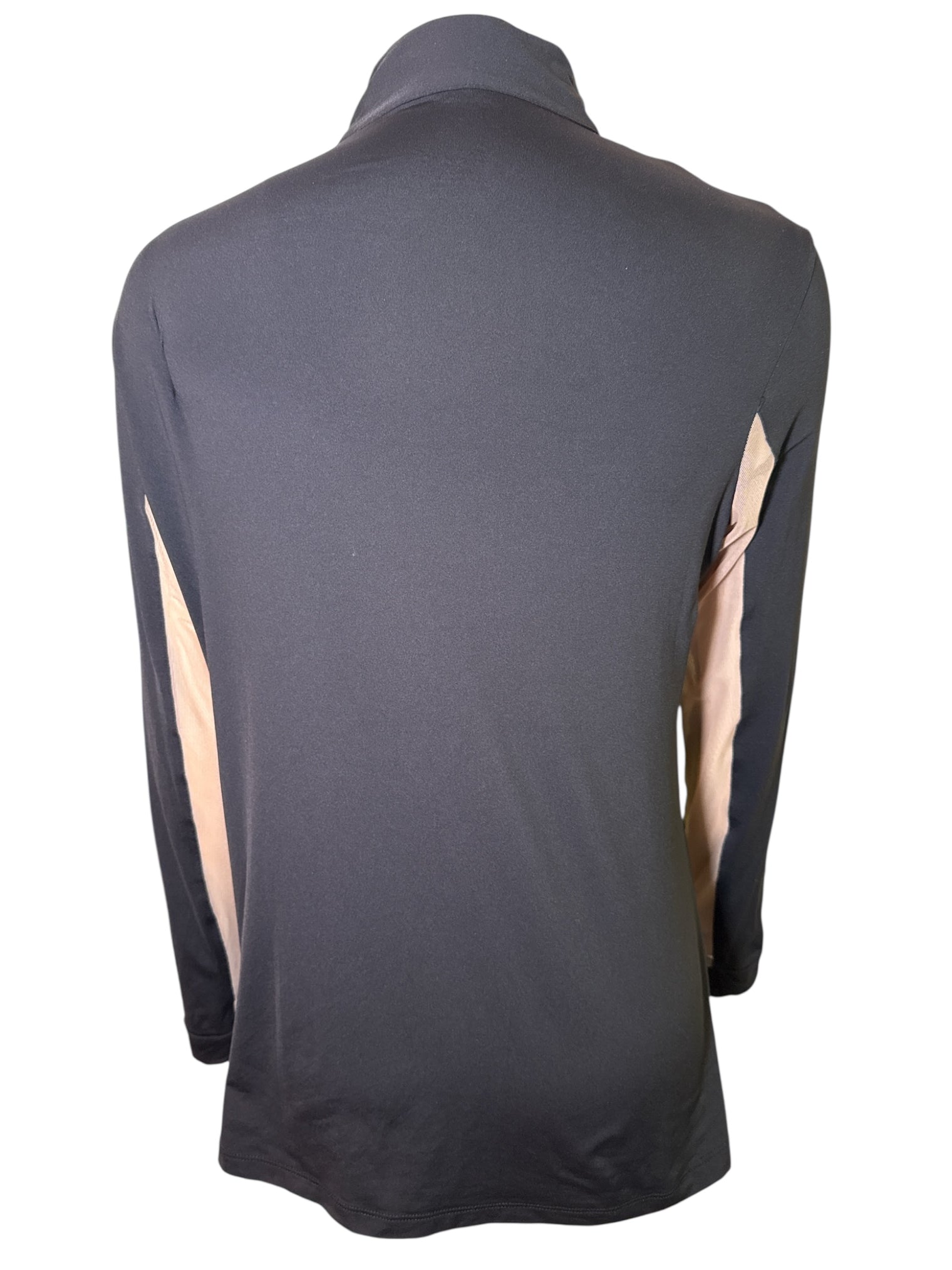 The Tailored Sportsman Women's Long Sleeve IceFil Zip Shirt - Black / Tan - Size Medium