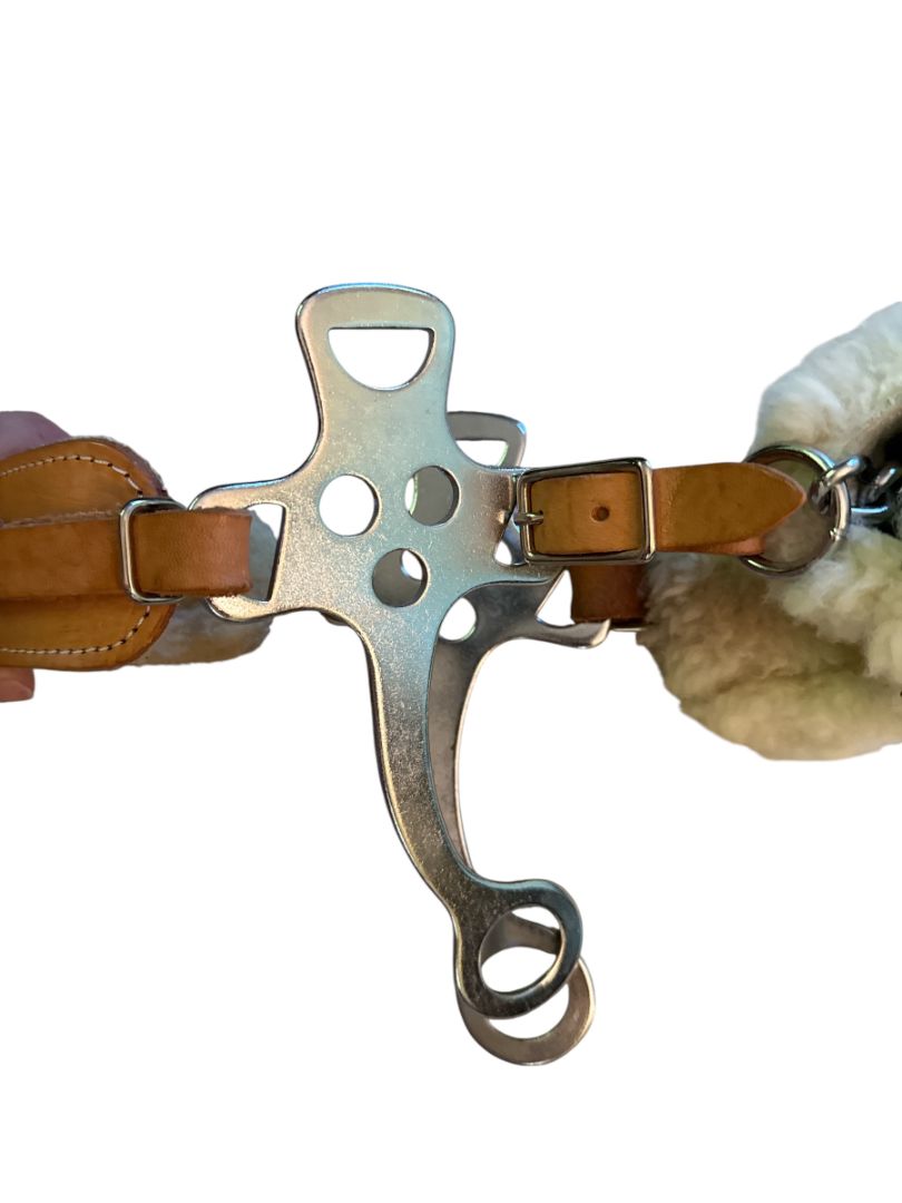 Fleece Nose Hackamore Bit - Horse Size  NEW