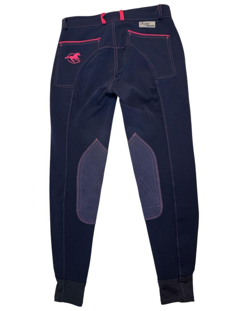 SmartPak Piper Evolution Knee Patch / Navy with Pink - Size US 26