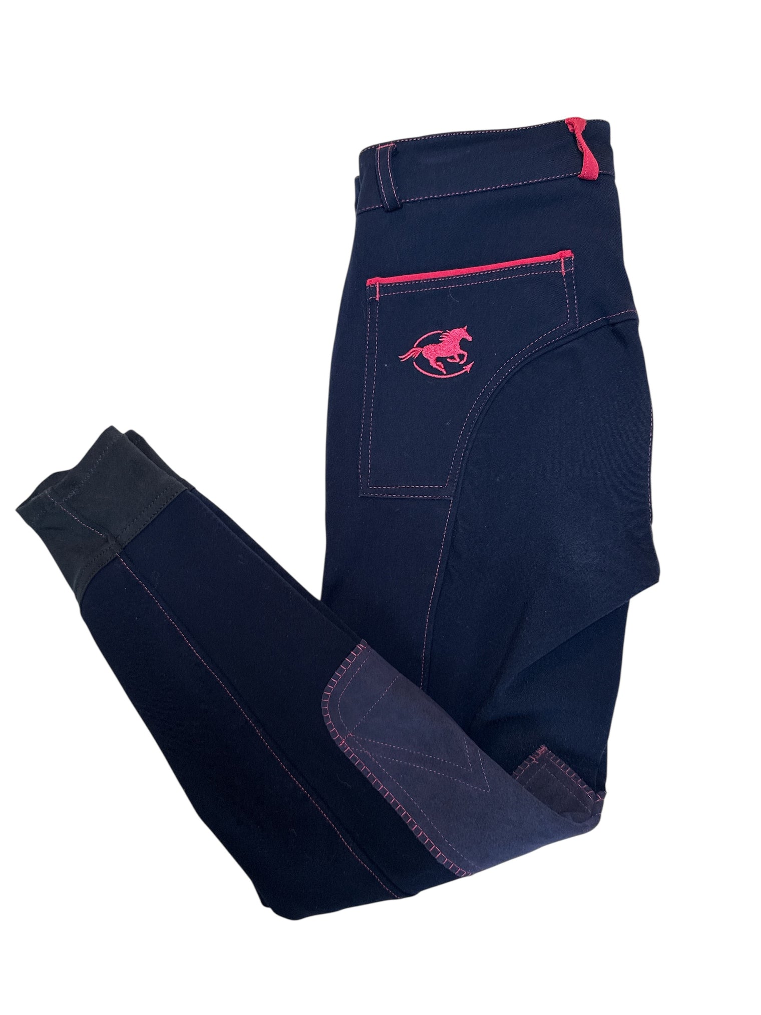 SmartPak Piper Evolution Knee Patch / Navy with Pink - Size US 26