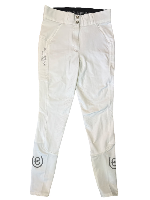 Equestrian Stockholm Elite Breeches - Full Grip / White - Size EU 34 (US 24) NEW