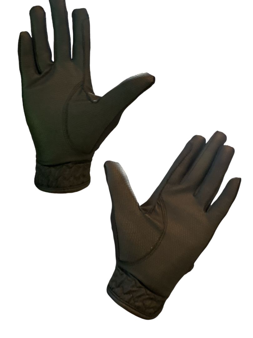 Ovation Women's PerformerZ Riding Show Gloves - Black / Size 7 - 7.5