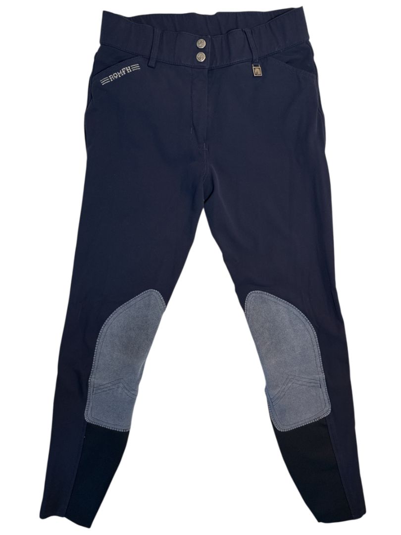 ROMFH Sarafina Classic Knee Patch Breeches - Navy / Size 26 R