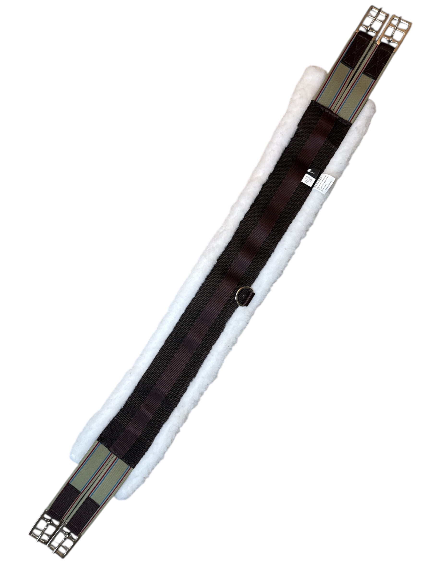 HFP Fleece Nano-Silver Pony Girth - Brown / Size 42" NEW