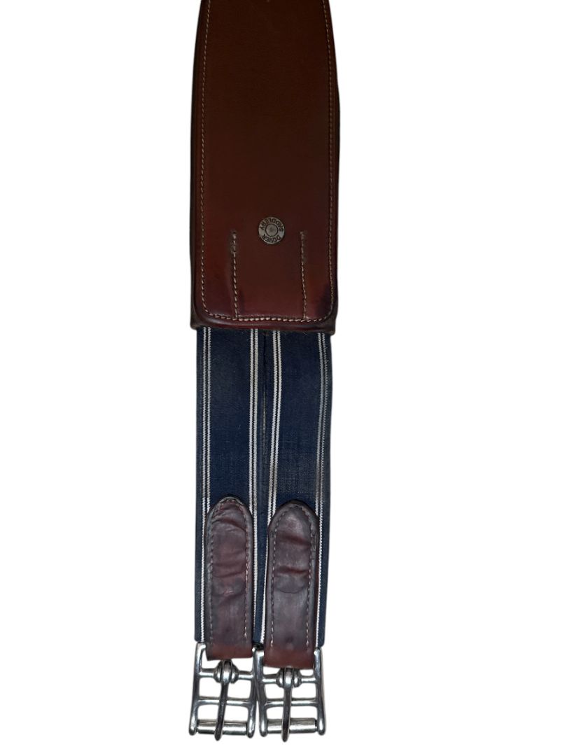 Dover Saddlery Fancy Stitched Girth - Oakbark Brown / Size 54"