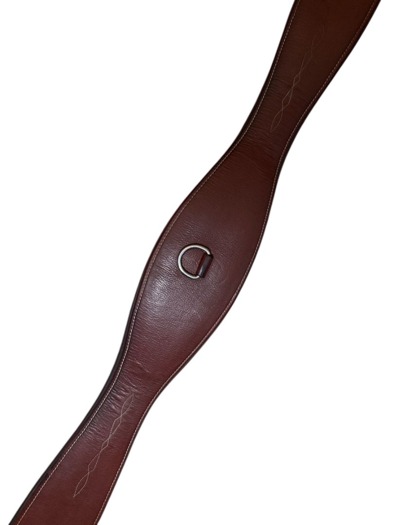 Dover Saddlery Fancy Stitched Girth - Oakbark Brown / Size 54"