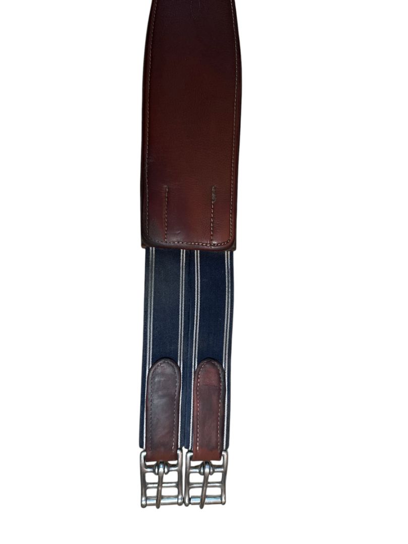 Dover Saddlery Fancy Stitched Girth - Oakbark Brown / Size 54"
