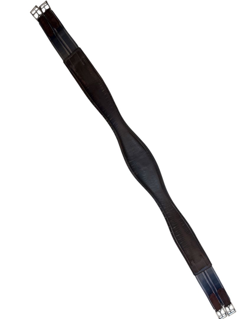 Dover Saddlery Fancy Stitched Girth - Oakbark Brown / Size 54"