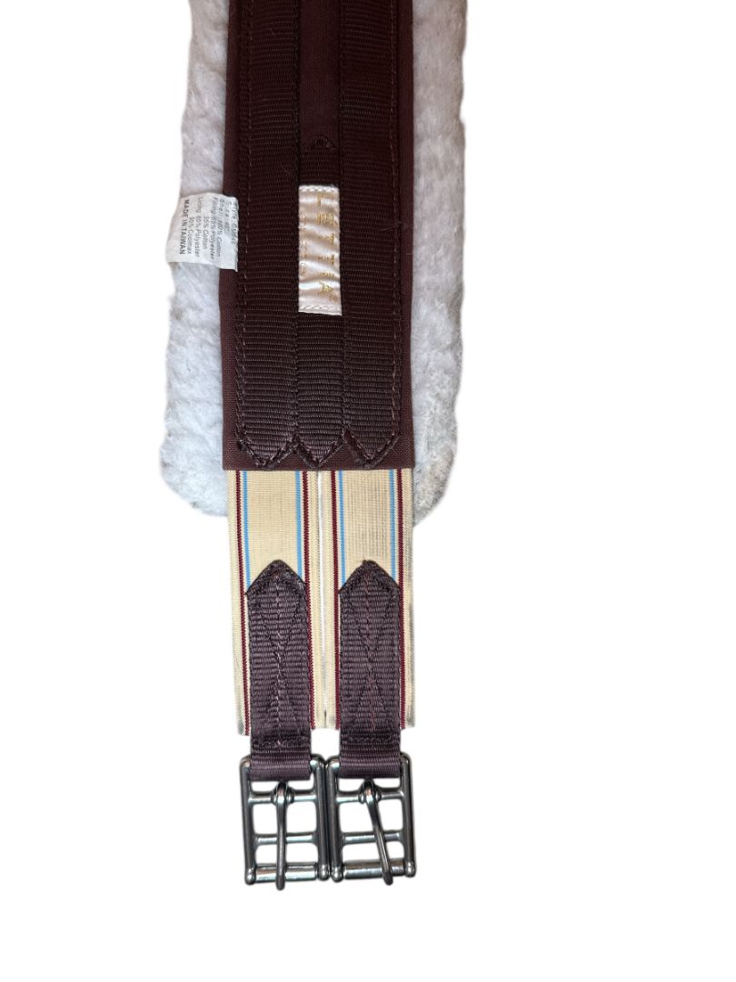 Lettia Fleece-Lined CoolMax Girth - Brown / Size 46"