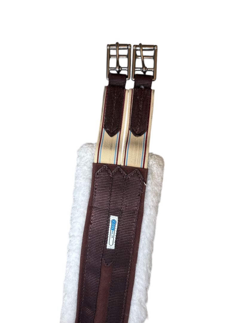 Lettia Fleece-Lined CoolMax Girth - Brown / Size 46"