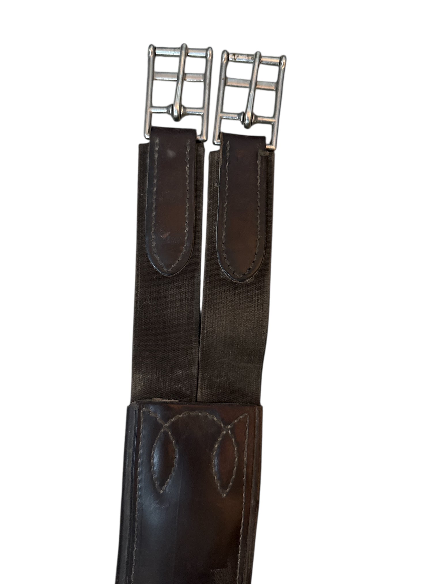Brown Leather Stud Girth - Size 56"