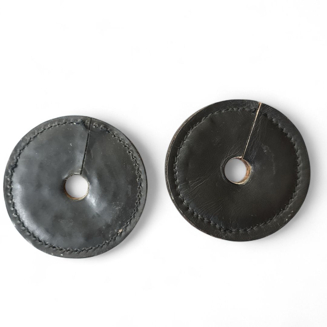 Leather Bit Burr - Pair / Black