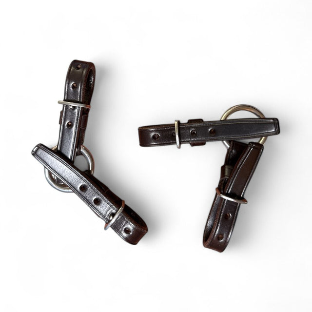 Leather Ring Bit Converters - Havana Brown - Pair / NEW