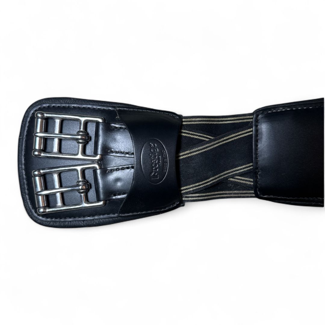Prestige Italia Double Crossed Elastic Dressage Girth - Black / Size 70 CM