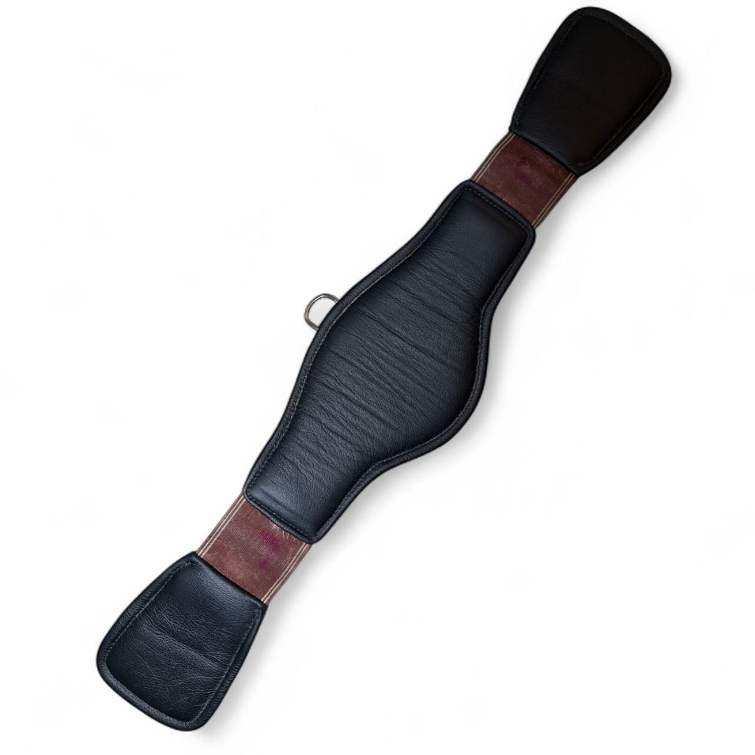 Prestige Italia Double Crossed Elastic Dressage Girth - Black / Size 70 CM / 22”