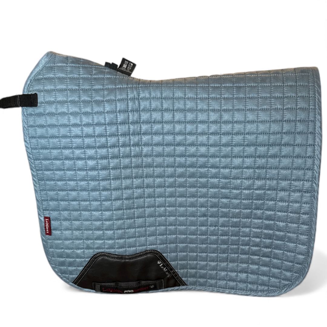 LeMieux Suede Dressage Square Saddle Pad - Ice Blue / Size Large
