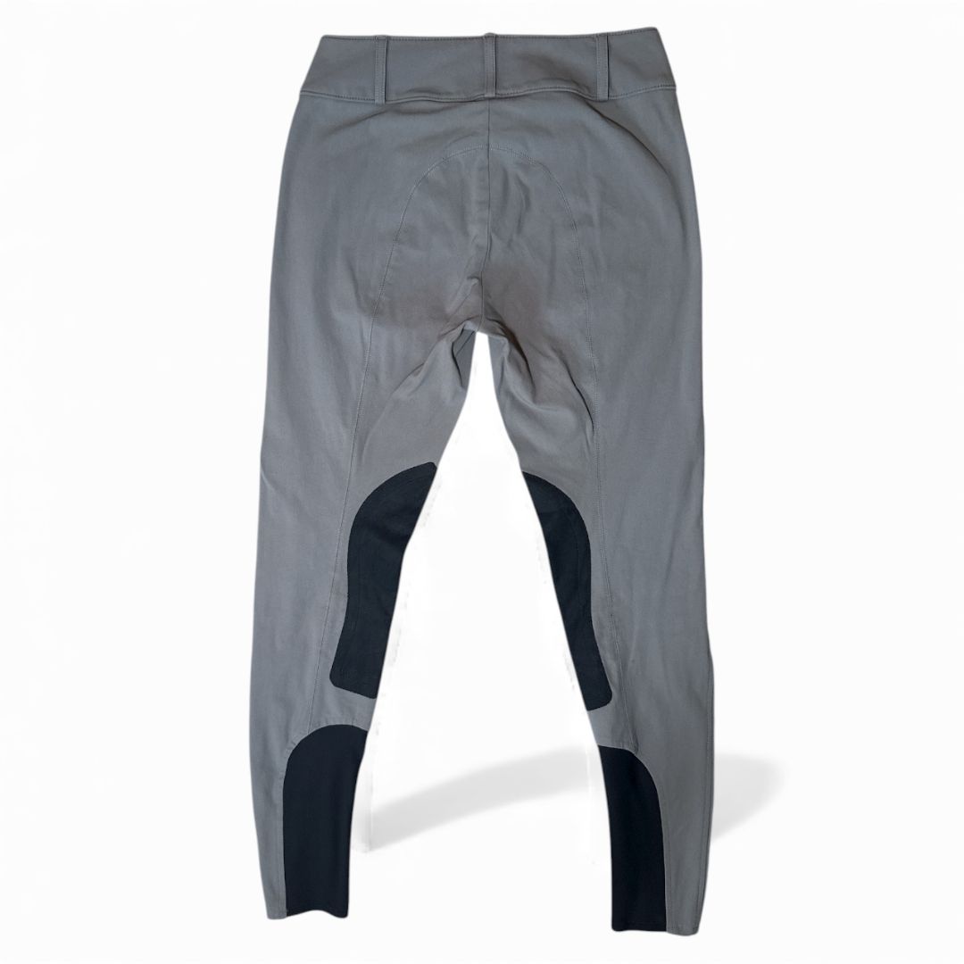 The Tailored Sportsman Sock Bottom Breech (Style 1927) Pewter Grey / Black Knee Patch - Size US 26