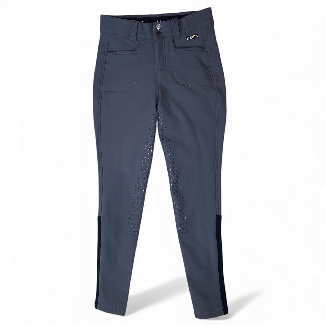 Kerrits Women's 3-Season Tailored Fleece Full Seat Breeches - Grey / Size Small