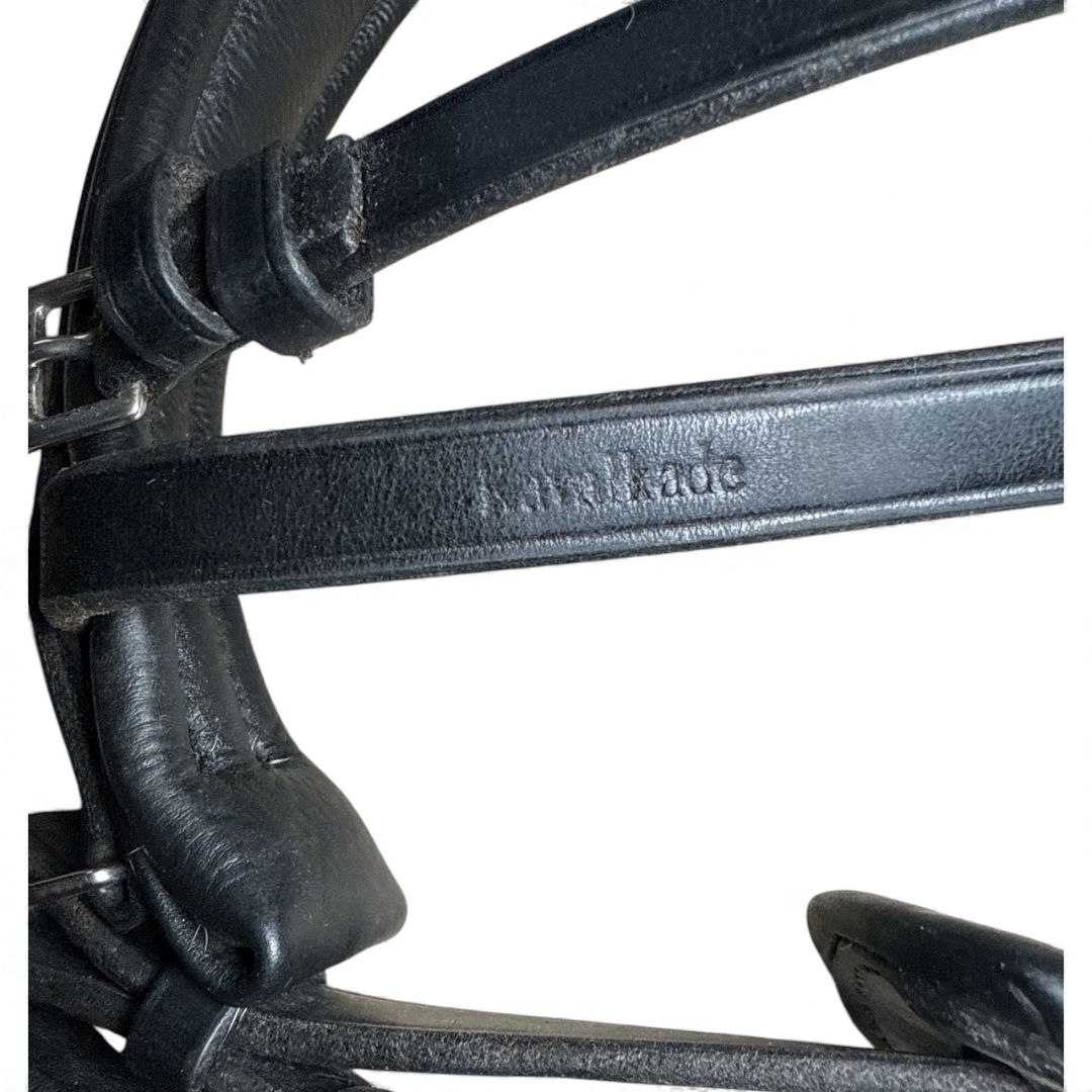 Kavalkade Crank Noseband / Wide Padded Patent Leather - Black / Full Size