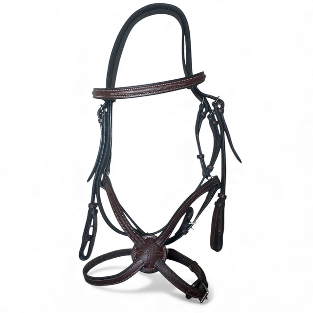 Hadfield's Saddlery Figure 8 Raised Fancy - Brown / Cob