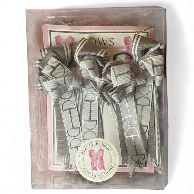 Bows To The Shows - Grey White Silver Bits NEW