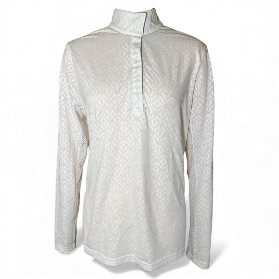 Kerrits Encore Women's Long Sleeve Show Shirt - White / Size XL