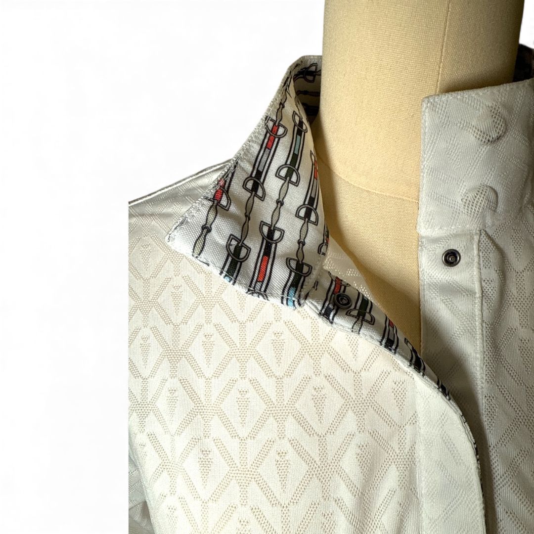 Kerrits Encore Women's Long Sleeve Show Shirt - White / Size XL