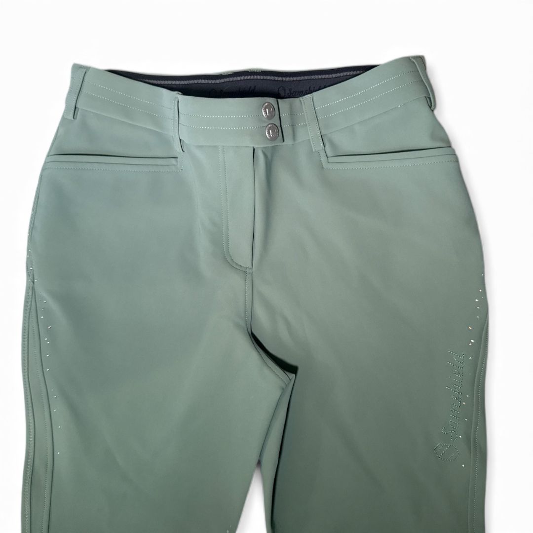 Samshield Dalia Knee Grip Breeches - Sage Green / Size FR 38 (US 28)