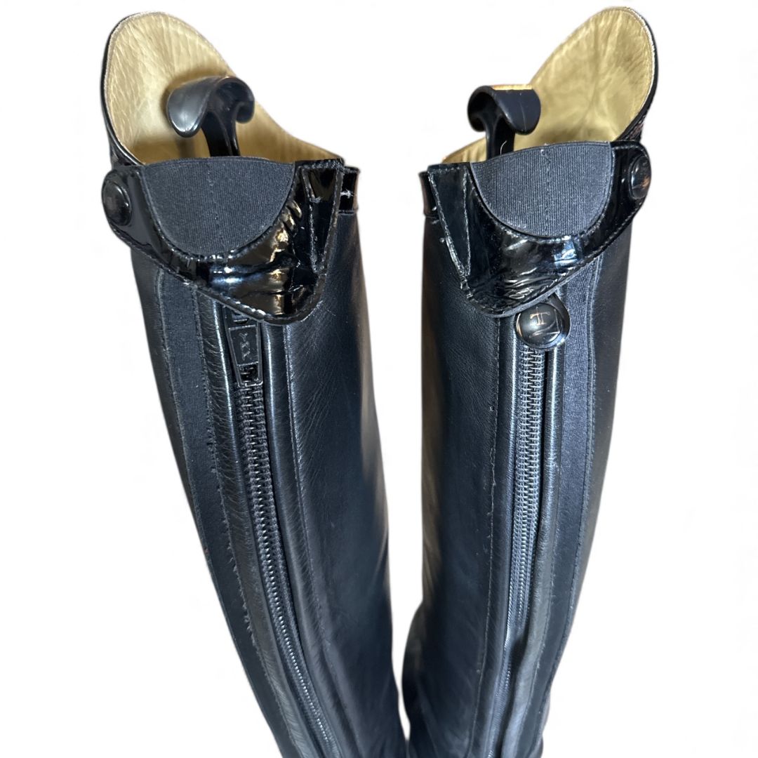 Tucci Special Design Tall Dress Boots - Black / Size 38 D