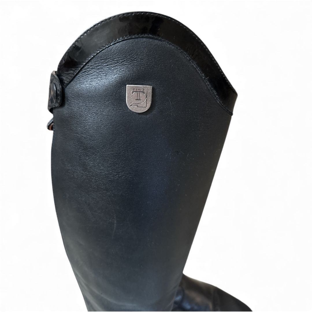 Tucci Special Design Tall Dress Boots - Black / Size 38 D