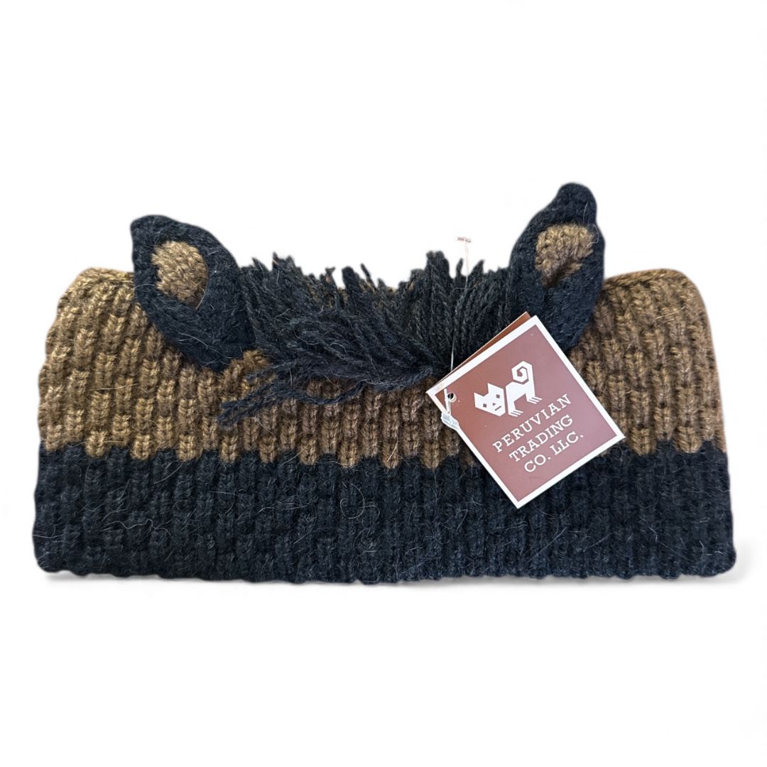 Peruvian Trading Co Horse Headband - Brown / One Size NEW