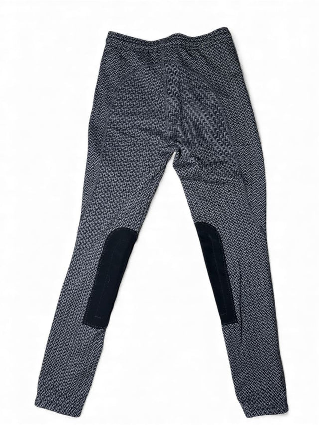 Kerrits Kids Fleece Lite II Knee Patch Riding Tight - Grey / Size Medium Youth
