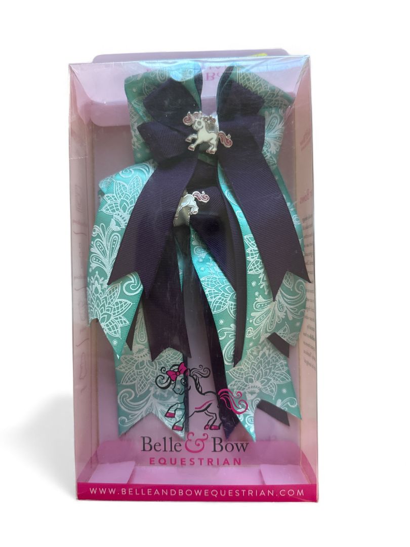 Belle & Bow Equestrian Show Bows - Purple Pony NEW