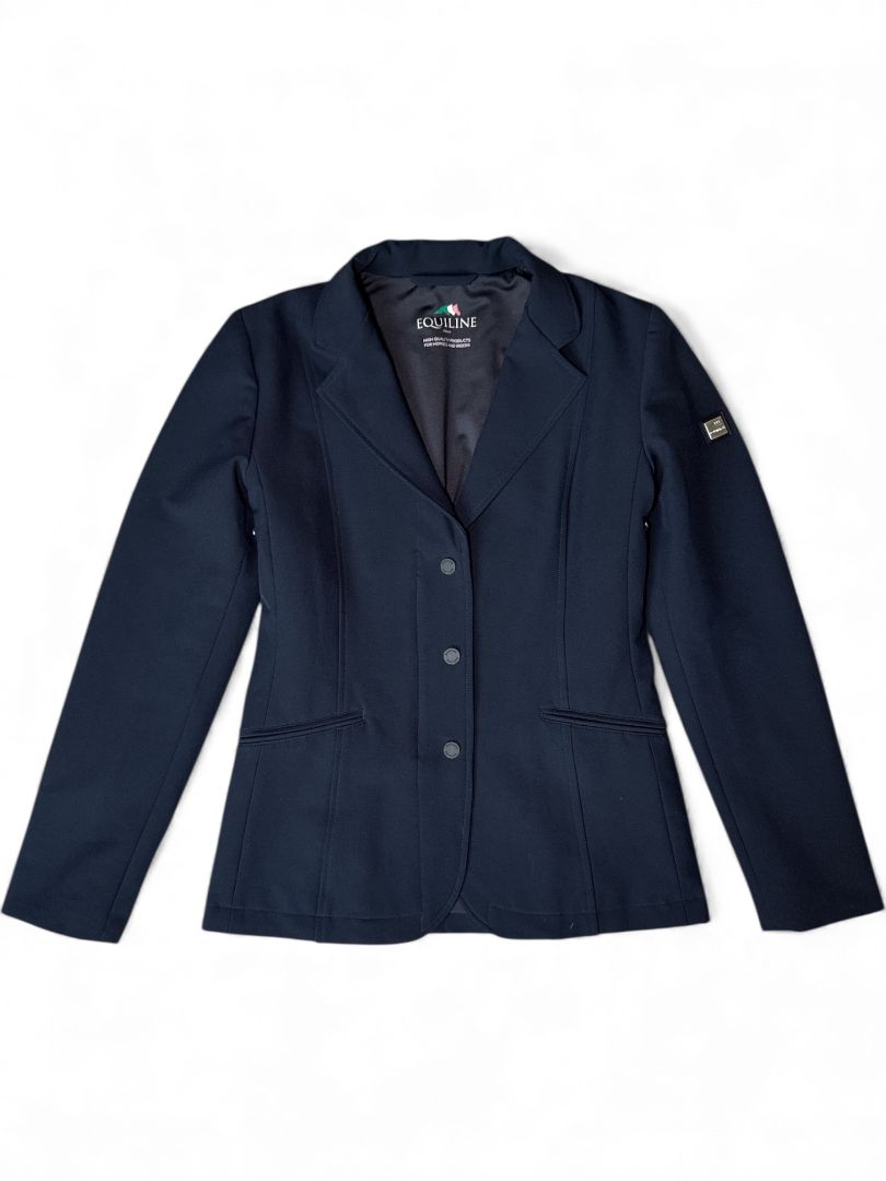 Equiline Junior Show Jacket Navy - Size 14/15 Youth