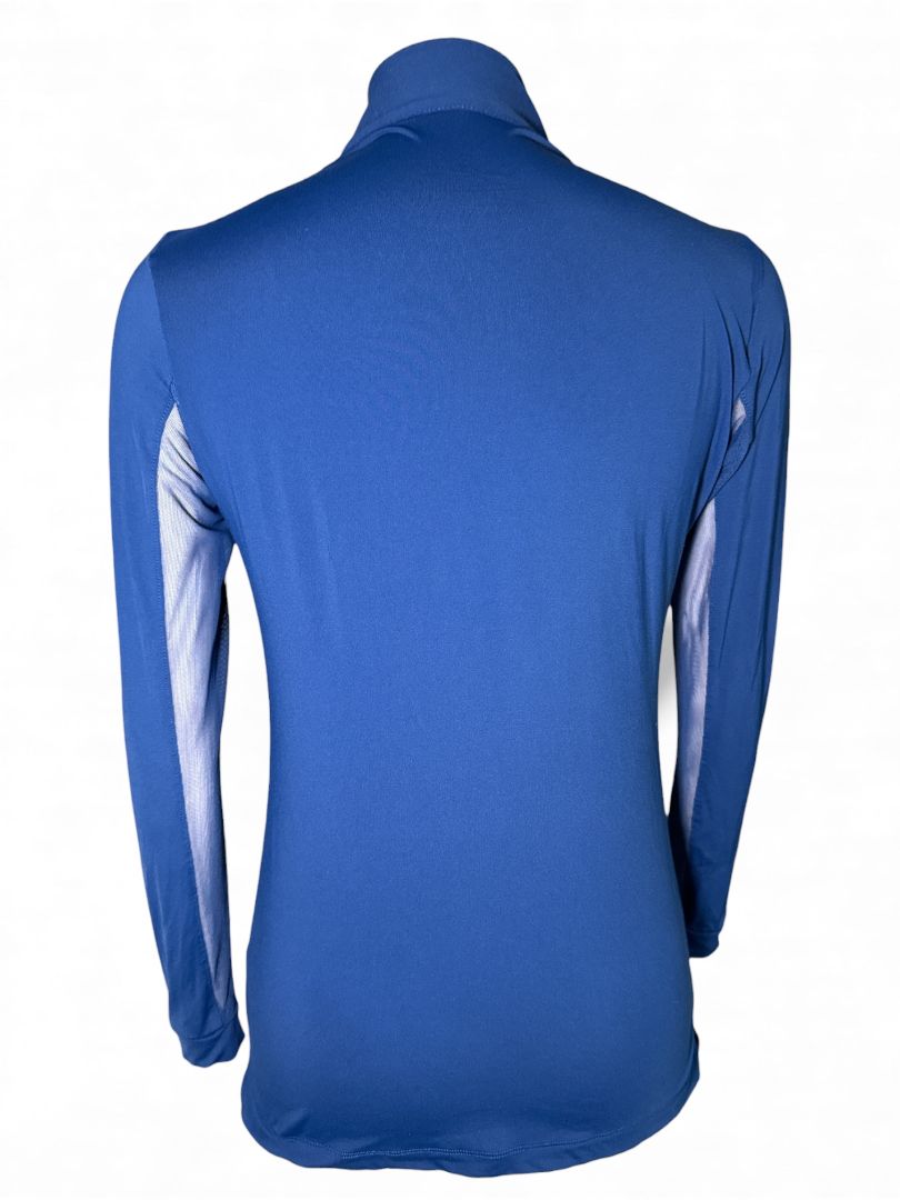 The Tailored Sportsman Women's IceFil Quarter-Zip Long Sleeve Sun Shirt - Blue / Size XS