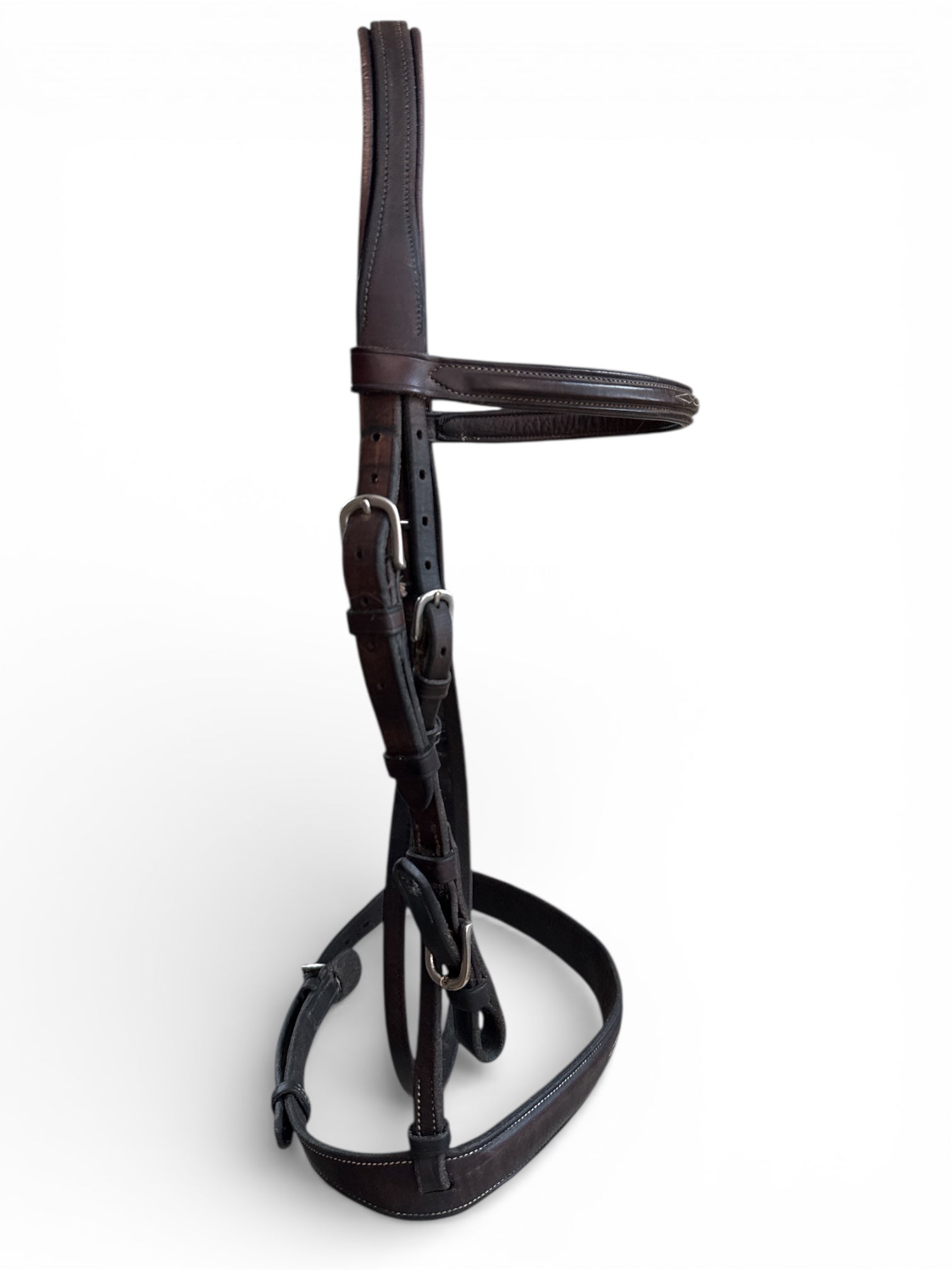 Vespucci Veritas Wide Fancy Stitch Hunter Bridle - Brown (No Reins)