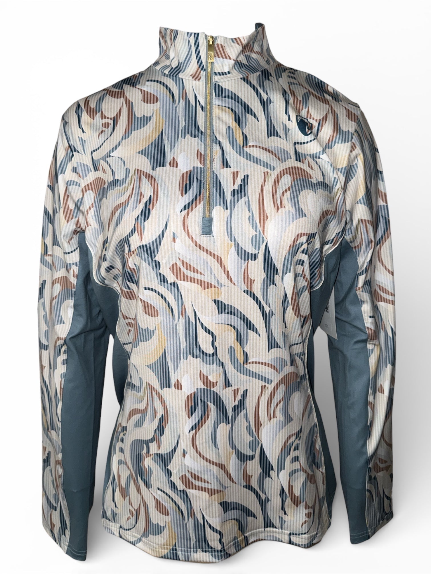 Arista Whorls 1/4 Zip Long Sleeve Shirt - Citadel Blue / Size XXL NEW