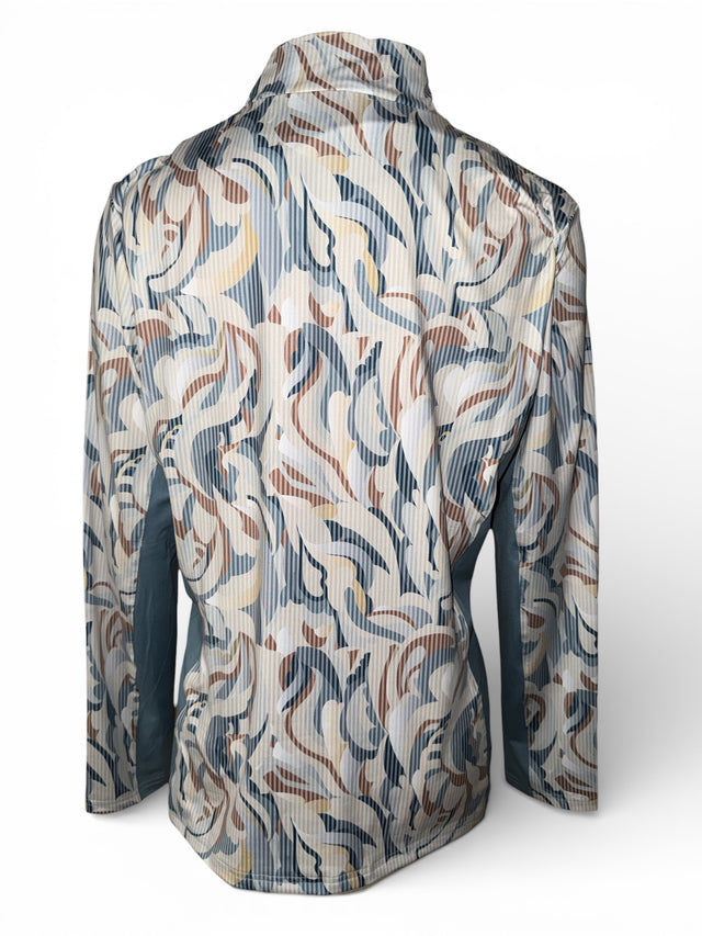 Arista Whorls 1/4 Zip Long Sleeve Shirt - Citadel Blue / Size XXL NEW