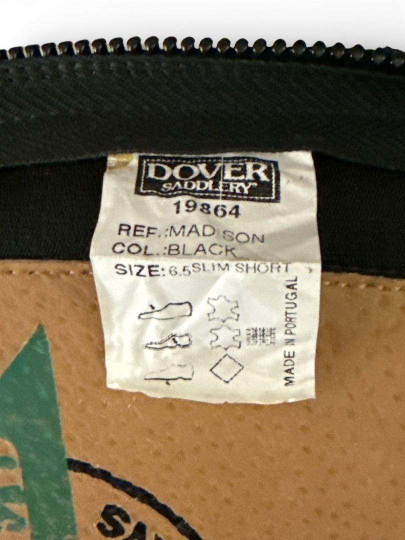 Dover Saddlery Madison Field Boots - Black / Size 6.5 Slim Calf Short Height