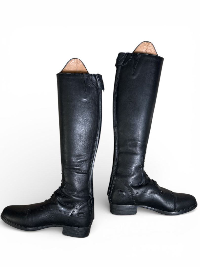 Dover Saddlery Madison Field Boots - Black / Size 6.5 Slim Calf Short Height