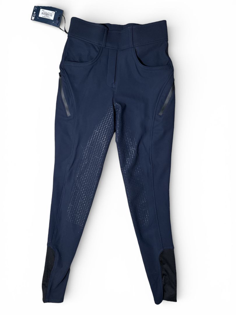LeMieux Amy Winter "Bregging" Full Seat Grip Breeches - Navy / Size UK 8 / EU 36 (US 4) NEW