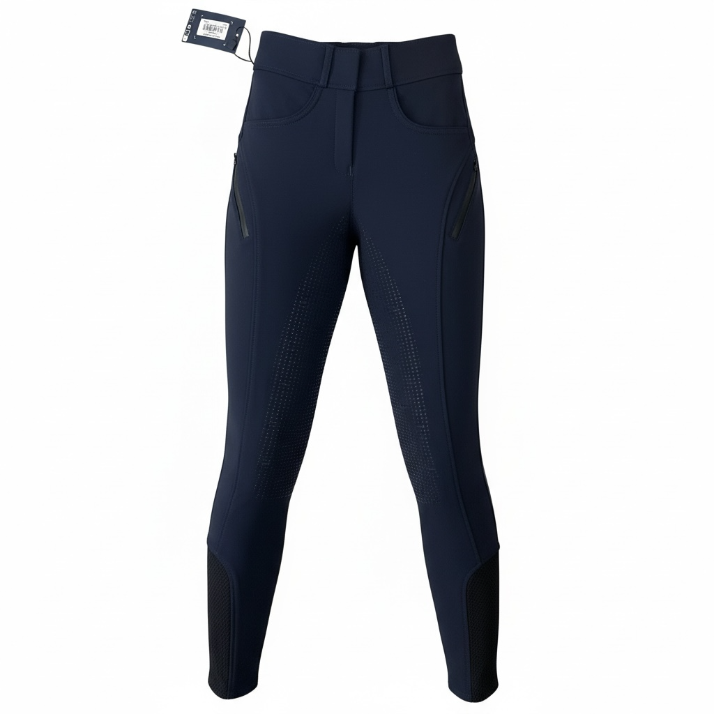 LeMieux Amy Winter "Bregging" Full Seat Grip Breeches - Navy / Size UK 10 (US 6) NEW