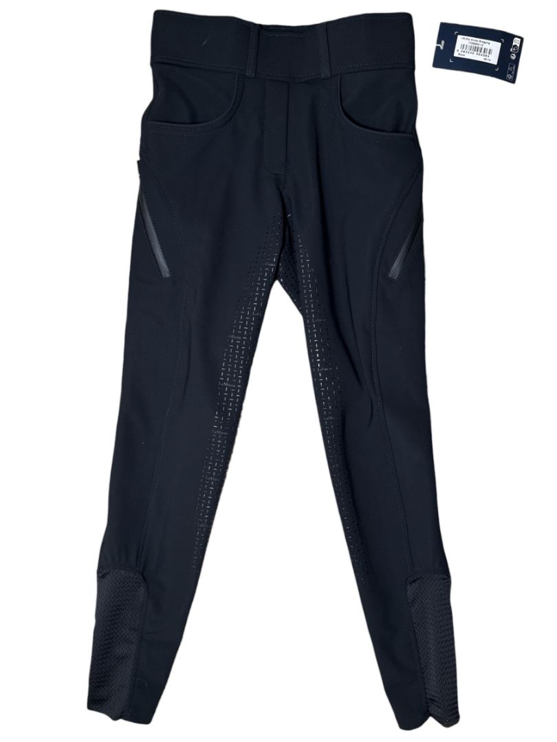 LeMieux Girls Ella Winter Leggings Full Seat Breeches - Black- Size 9/10 NEW