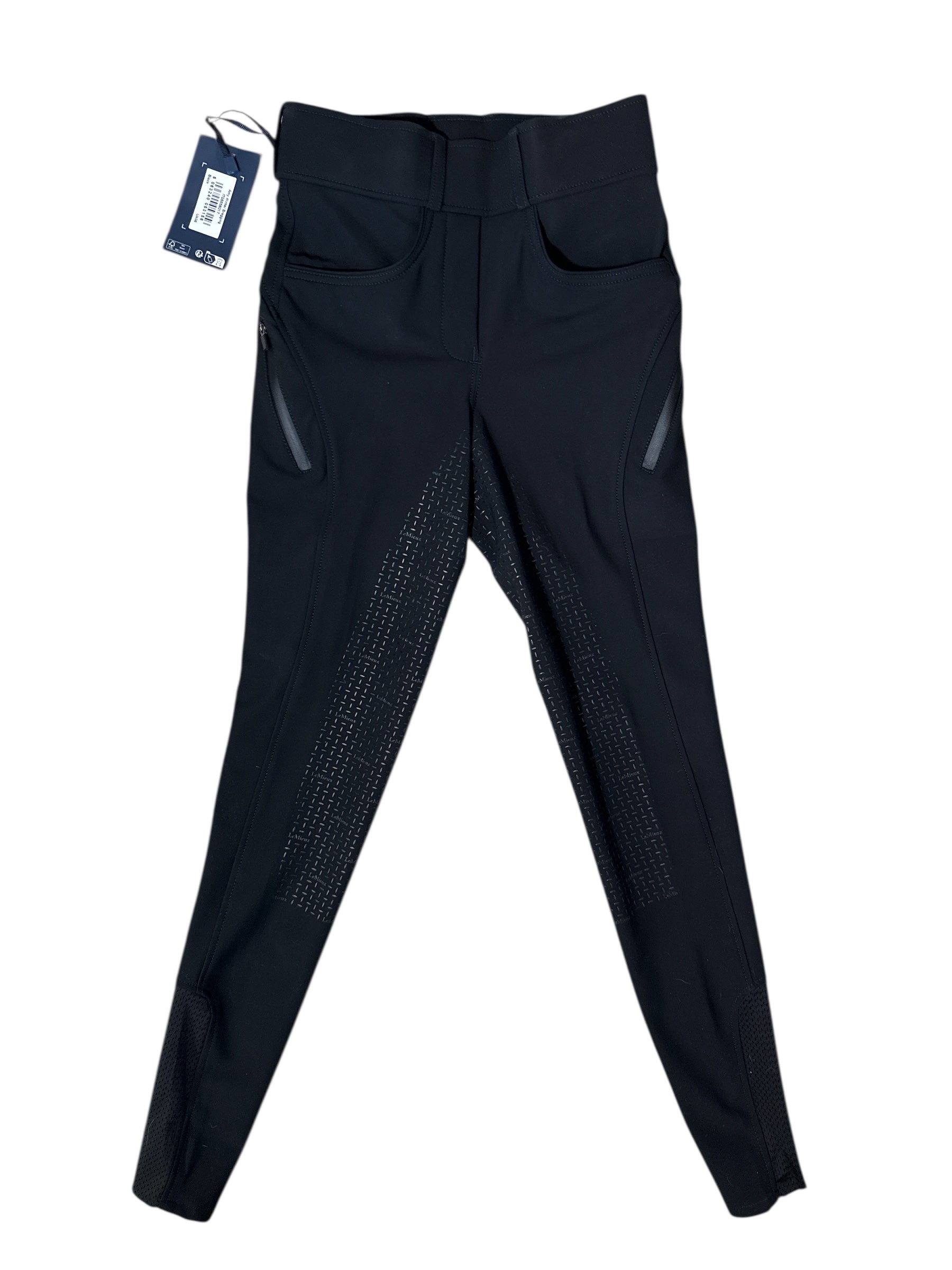 LeMieux Amy Winter Fleece Legging Breeches - Black Size UK 12 / US 8 / EU 40 NEW