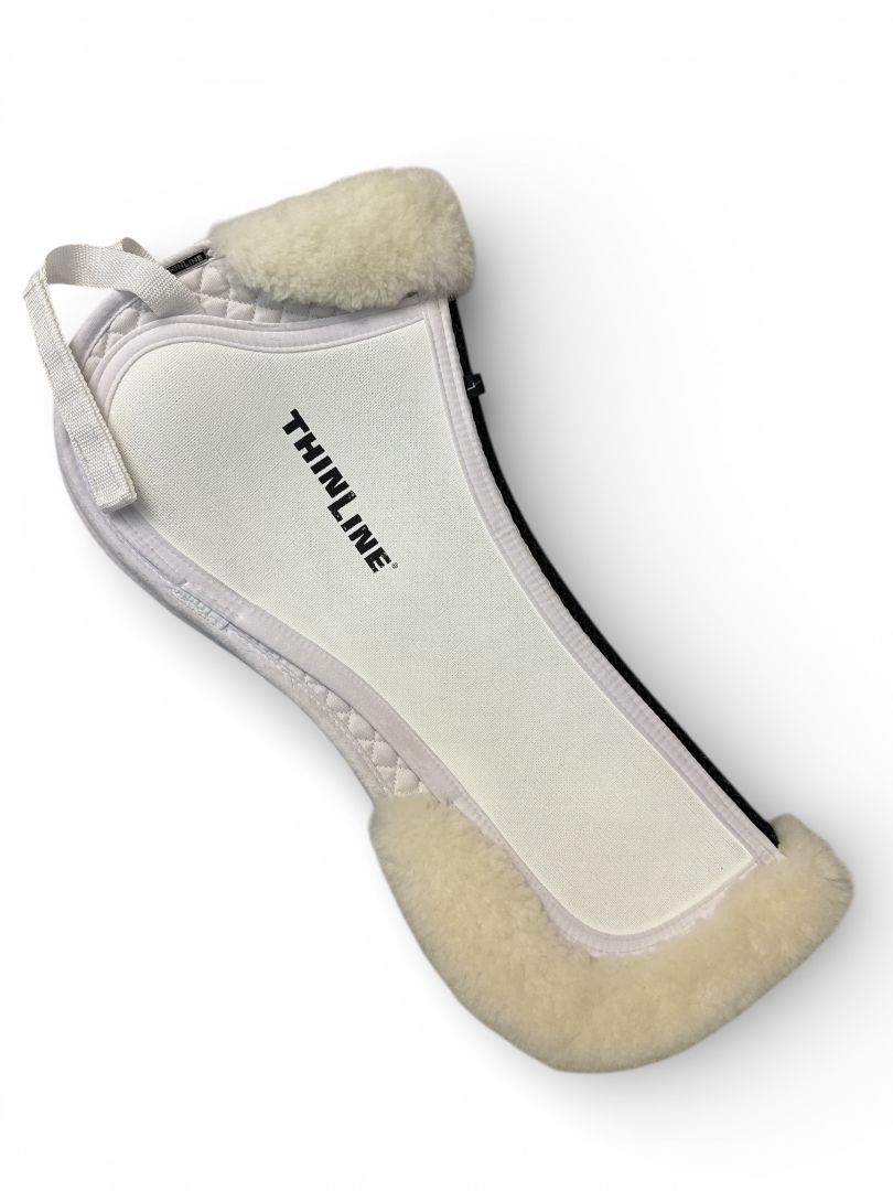 Thinline Trifecta Half Pad with Sheepskin Rolls - White / Size Large