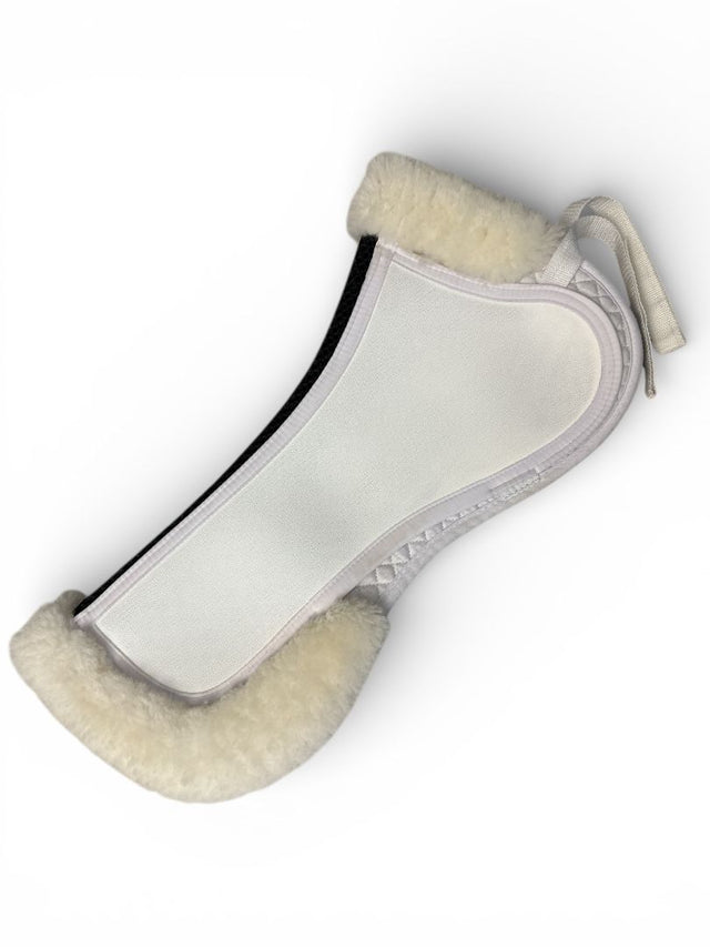 Thinline Trifecta Half Pad with Sheepskin Rolls - White / Size Large