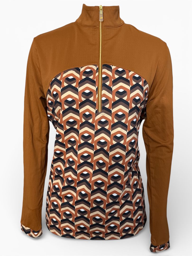 Novella Equestrian Dancer Sun Shirt Top - Multi / Size Large