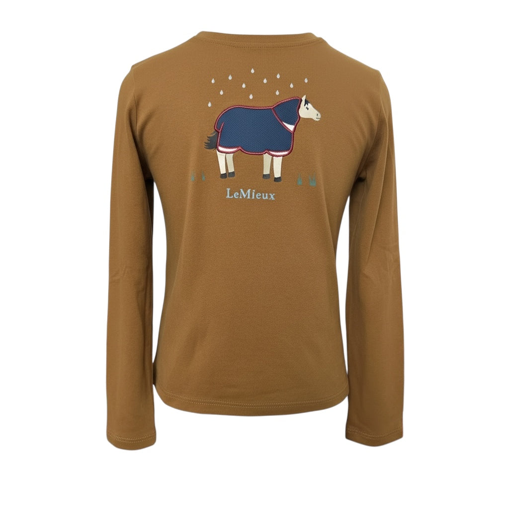 LeMieux Mini Kids Jessie Long Sleeve Top Ginger - Size 7/8 Youth NEW